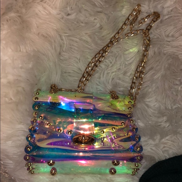 Dolls Kill Handbags - Holographic mini purse